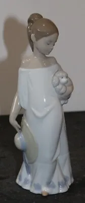 Buy Nao Lladro Together In The Countryside - Lady Holding Dog Poodle Puppy 1433 VGC • 24£