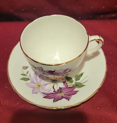 Buy VTG Royal Trent Fine Bone China Cup & Saucer Beautiful Purple Floral Pattern  • 13.28£
