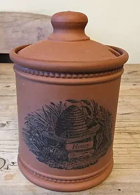 Buy Vintage Fulham Pottery Terracotta Lidded Honey Jar 13cm Height • 6.99£
