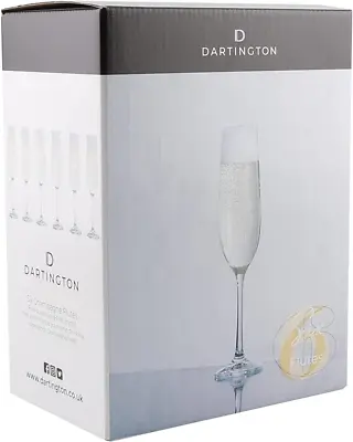 Buy Dartington Crystal Champagne Flutes Set Of Six Glasses • 33.72£