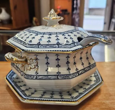 Buy Vintage Losol Ware Keeling And Co. 'Pom Pa Dour'  Lidded Tureen, Spoon And Plate • 35£