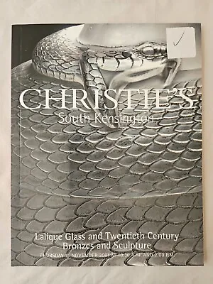 Buy Christies Catalogue Lalique Glass & 20th C Bronzes & Sculptures Nov01 • 8£