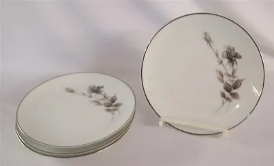 Buy Noritake Fine China L'AMOR Pattern #6682 Gray Flower 4 Bread & Butter Plates • 19.03£