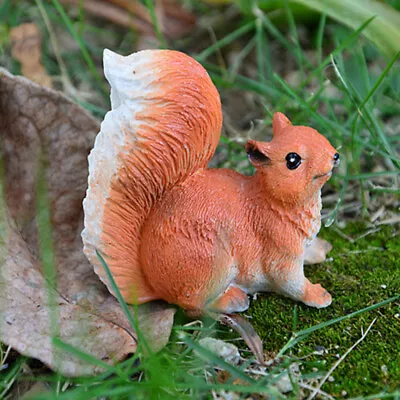 Buy  2 Pcs Mini Animal Figurines Small Squirrel Statue Decorations • 9.85£