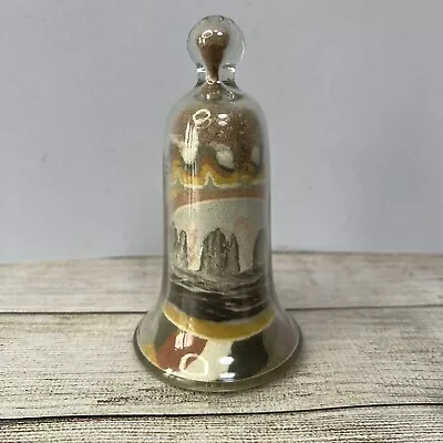 Buy Antique, Vintage Isle Of White Alum Bay Sand Glass Bell Paperweight, The Needles • 25£