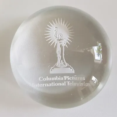 Buy Columbia Picture International Television Crystal Glass Paperweight 1989 TV Logo • 25£