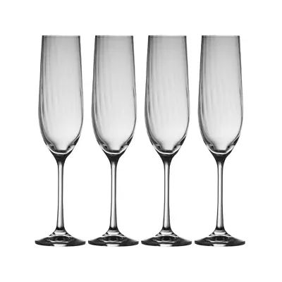 Buy Galway Crystal Erne Set Of 4 Champagne Flutes Gift Boxed Clear • 34.99£
