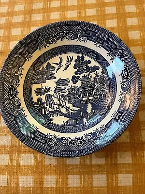 Buy Vintage Churchill England Blue Willow Bone China Porcelain 8  Soup Salad Bowl • 4.73£