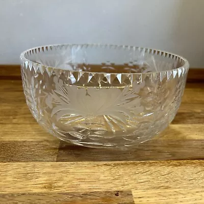 Buy Royal Brierley Vintage Crystal Bowl -brierley Honeysuckle-handmade In England • 20£