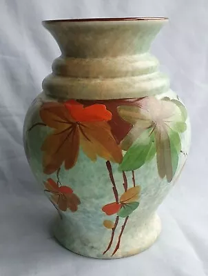 Buy Decoro Pottery Art Deco Hand Decorated Vase With Autumn Leaves Design • 19.99£