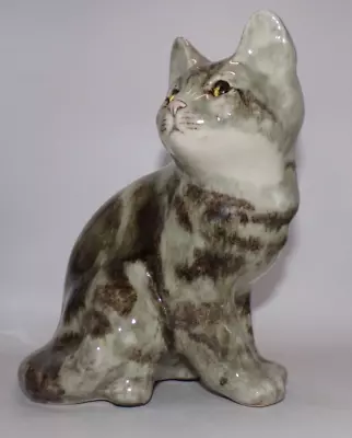 Buy Vintage Winstanley Seated Silver Grey Tabby Cat Figure Glass Eyes Size 4 Signed • 95£