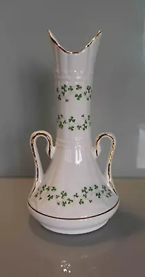 Buy Vintage Royal Tara Irish Fine China Shamrock 2 Handled 7.5  Vase Made In Galway • 7.99£