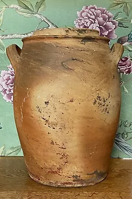 Buy Vintage French Stoneware Confit Pot Farmhouse Storage Jar Rustic Earthenware • 79£