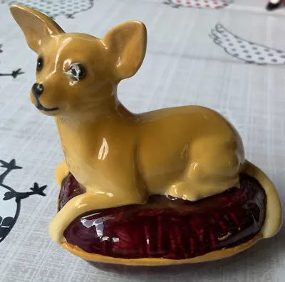 Buy Vintage Beswick Porcelain Chihuahua Dog On Pillow Figurine Excellent Condition • 40£