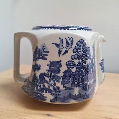 Buy Sadler Ceramic Oriental Hexagonal Teapot 1 Litre Vintage Burslem Blue White • 19.99£