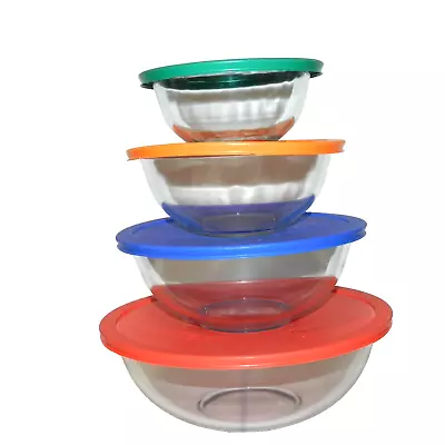 Buy Pyrex Nesting Mixing Bowls With Lids Set Of 4 Multi-Color # 326/325/323-322 • 96.06£