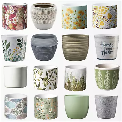 Buy Ceramic Indoor Plant Pots. No Drainage Holes. Large Selection. Patterned & Plain • 14.99£