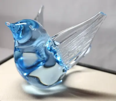 Buy Reijmyre Sweden Blue Scandinavian Art Glass  3.5 In Bird Figurine • 24.59£