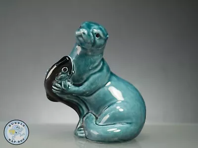 Buy Vintage Poole Pottery Otter With Fish Figurine Ceramic Otter Ornament • 15£