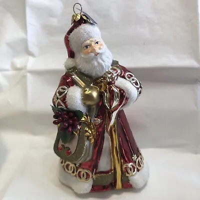 Buy Glassware Art Studio Santa Blown Glass 8” Ornament Made In Poland • 19.18£
