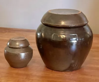 Buy 2 Korean Clay Pottery Pots Jars ONGGI Hangari Fermenting Kimchi Gochujang • 118.40£