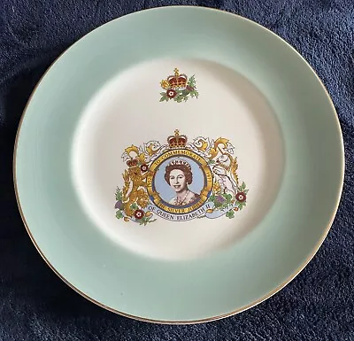 Buy CROWN EARTHENWARE Pottery CABINET PLATE For Late QUEEN's SILVER JUBILEE 1978 • 5£