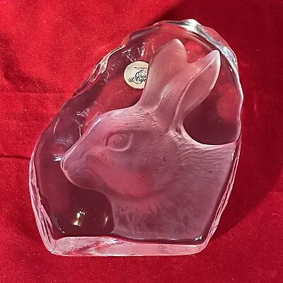 Buy Lead Crystal Rabbit Hare Glass Paperweight Cristal D' Arques France - Vintage • 2.99£