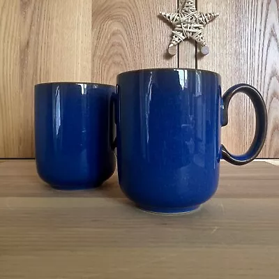 Buy Denby Imperial Blue Straight Mugs X2 • 18£