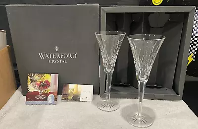 Buy Set Of 2 Waterford Lismore Toasting Flute Champagne Crystal Glasses • 21.58£