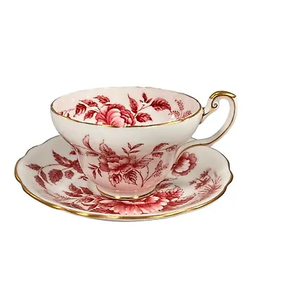 Buy Peony EB 1850 Foley Tea Cup & Saucer Gold Trimmed Vtg Bone China England Floral • 103.92£