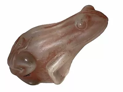 Buy Vintage Moulded Small Glass Frog  With Climbing Baby Frog Paperweight • 12.99£