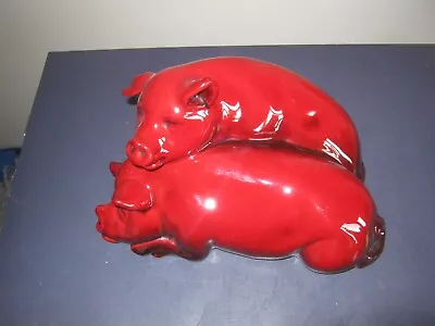 Buy Rare Royal Doulton Flambe Pigs** Signed Noke ** • 295£