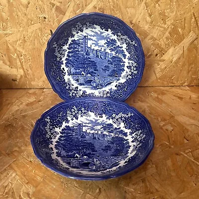 Buy 2 X J & G MEAKIN Blue & White Merrie England Soup Pasta Cereal Bowl Haddon Hall • 11.99£