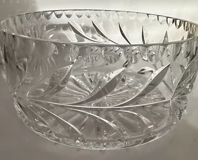 Buy Heavy Weight Cut Glass Crystal Fruit/Trifle Bowl • 12.50£