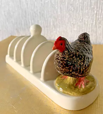 Buy Quail Hen Chicken Toast Rack Four Slice Pottery Gloss Perfect • 14.99£