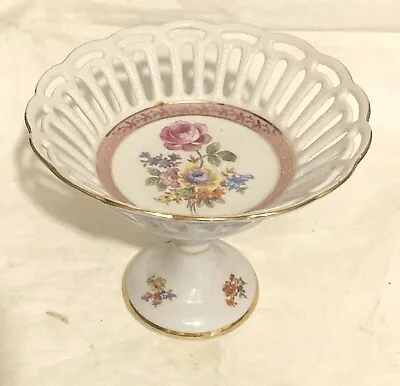 Buy Lovely Dresden China Germany Crown M Candy Dish Floral Design 5 X 6½ Ins • 29.99£