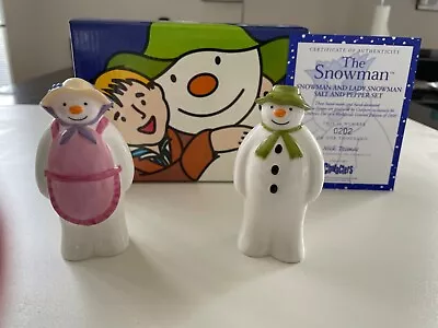 Buy Coalport The Snowman & Lady Snowman Salt & Pepper Set New Boxed Limited Edition • 40£
