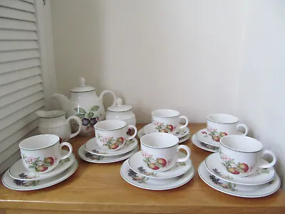 Buy M&S  Marks & Spencer St Michael  Ashberry Fine China Complete 21 Piece Tea Set • 39.99£