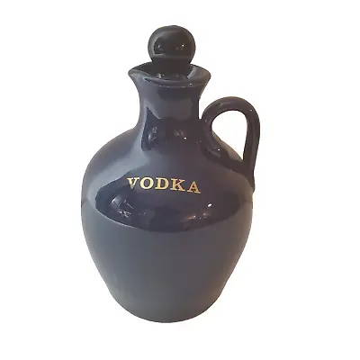 Buy Blue  Vodka  Stoneware Jug Govancroft Scotland 8  Vintage • 32.77£