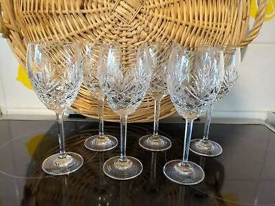 Buy 6x Edinburgh International Crystal Wine Glasses 17cm  Signed • 80£