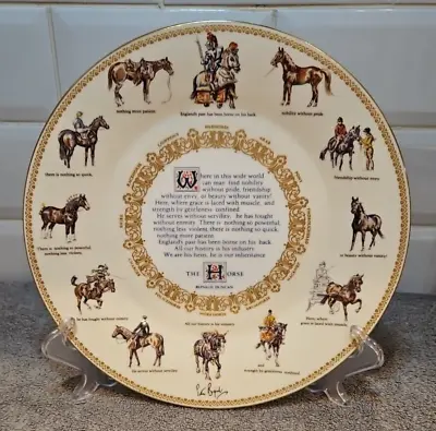 Buy Aynsley The Horse Plate 1976 With Poem By Ronald Duncan Fine Bone China 10.25  • 8.99£