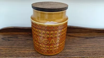 Buy Vintage 1970s Hornsea Pottery Saffron Lidded Medium-sized Sugar Storage Jar • 8£