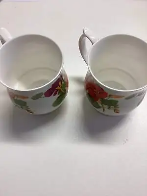 Buy Royal Heritage By Queens Fine Bone China Footed Cup Mug Spring Floral Red Purple • 15£