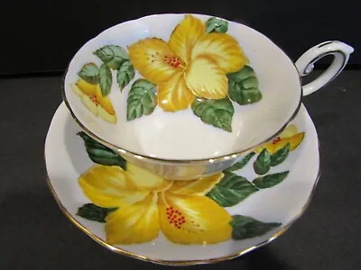 Buy Tuscan Fine English Bone China ENGLAND Tea Cup/Saucer SET Mustard Yellow Flowers • 12.46£