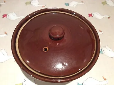 Buy Lovely Medium Vintage Treacle Glazed Moira Pottery Casserole Dish With Lid • 11.99£