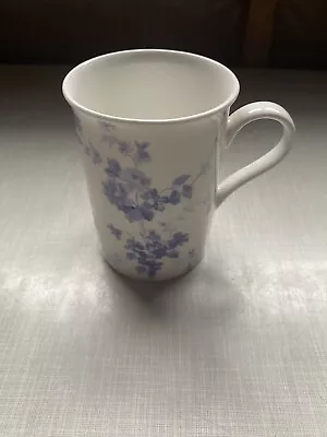 Buy Tesco Bone China Mug With Blue Flower Decoration (VGC) • 1.50£