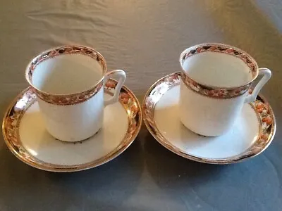 Buy Two X Vintage Sutherland ART China Duos, Orange And Gilt Pattern 866 • 3.60£