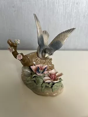 Buy Lladro 1300 Bird And Butterfly Flowers #1300 Retired - Extremely Rare Figurine • 89.95£