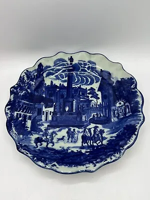 Buy Victoria Ware Ironstone Flow Blue Scalloped Edge 10” Plate Town Center • 20.44£
