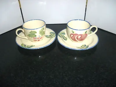 Buy Poole Pottery Dorset Fruits Cherries 2 X Cups And Saucers • 20£